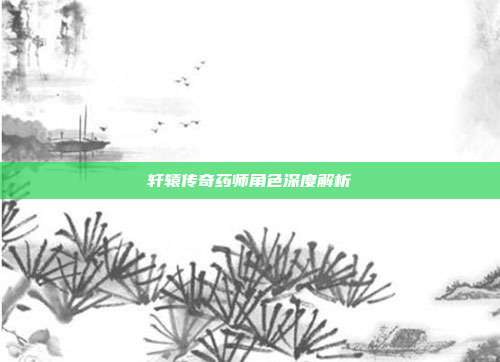 轩辕传奇药师角色深度解析