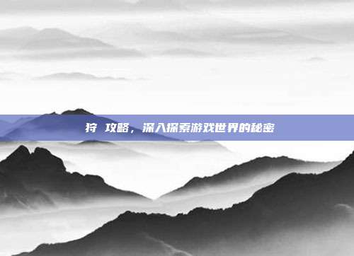 姫狩 攻略,深入探索游戏世界的秘密