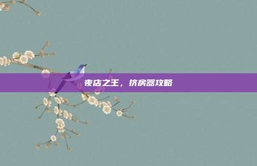 夜店之王，挤房器攻略