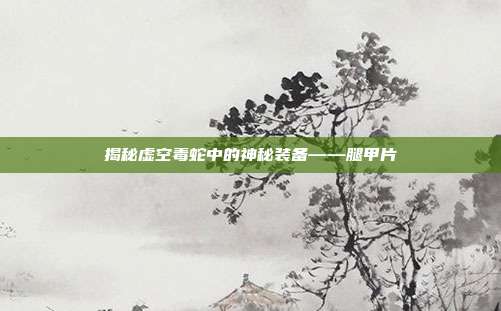 揭秘虚空毒蛇中的神秘装备——腿甲片