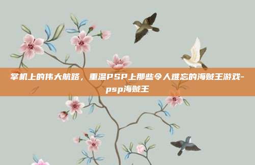 掌机上的伟大航路,重温PSP上那些令人难忘的海贼王游戏-psp海贼王
