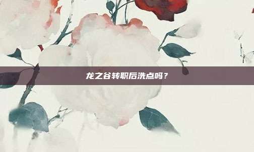 龙之谷转职后洗点吗?