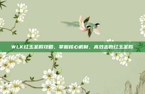 WLK红玉圣殿攻略，掌握核心机制，高效击败红玉圣殿