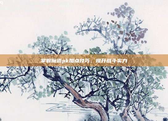 掌握魔道pk加点技巧，提升战斗实力