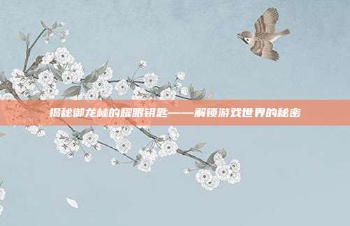 揭秘御龙林的耀眼钥匙——解锁游戏世界的秘密