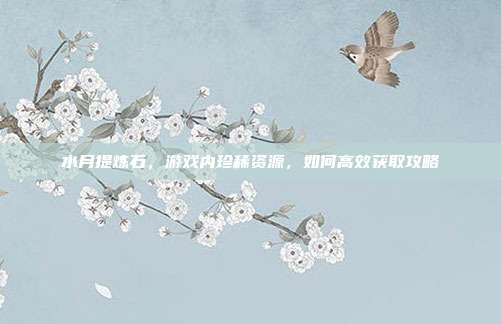 水月提炼石，游戏内珍稀资源，如何高效获取攻略