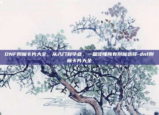 DNF附魔卡片大全，从入门到毕业，一篇读懂所有附魔选择-dnf附魔卡片大全