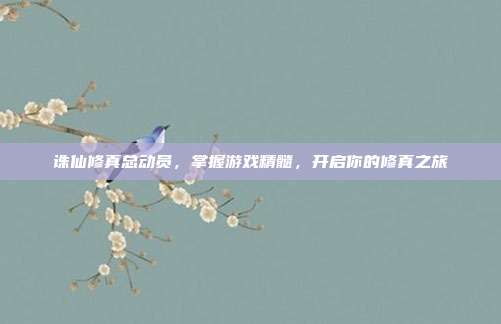 诛仙修真总动员，掌握游戏精髓，开启你的修真之旅