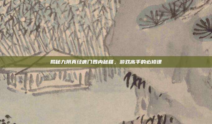 揭秘九阴真经唐门四内秘籍，游戏高手的必修课
