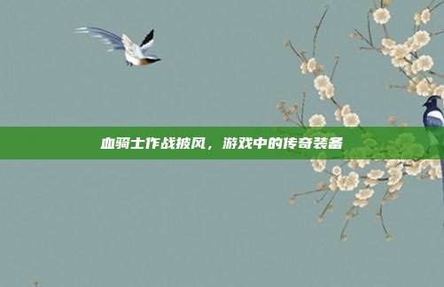 血骑士作战披风，游戏中的传奇装备