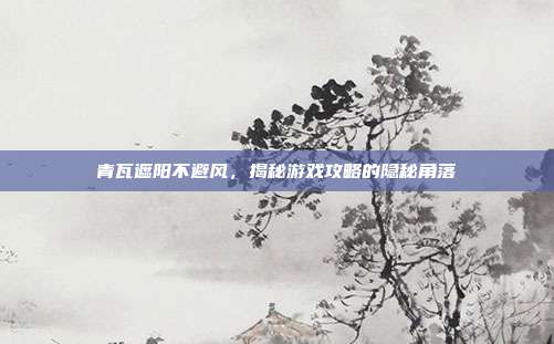 青瓦遮阳不避风，揭秘游戏攻略的隐秘角落