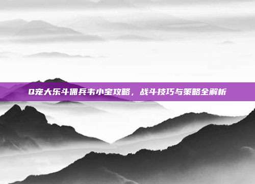 Q宠大乐斗佣兵韦小宝攻略，战斗技巧与策略全解析