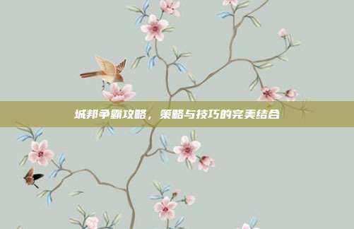 城邦争霸攻略，策略与技巧的完美结合