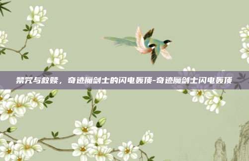 禁咒与救赎,奇迹魔剑士的闪电轰顶-奇迹魔剑士闪电轰顶