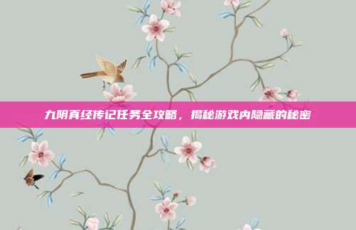九阴真经传记任务全攻略，揭秘游戏内隐藏的秘密