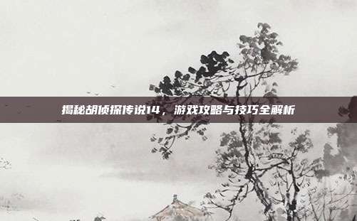 揭秘胡侦探传说14，游戏攻略与技巧全解析