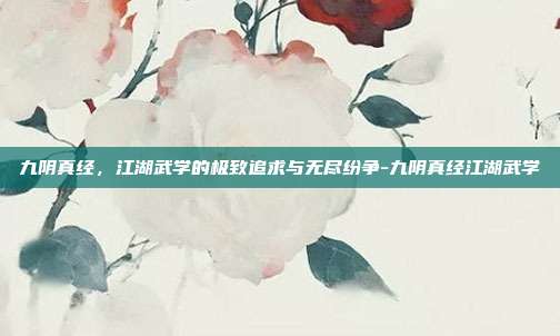 九阴真经,江湖武学的极致追求与无尽纷争-九阴真经江湖武学