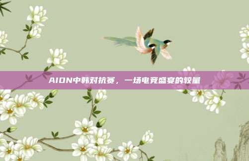 AION中韩对抗赛，一场电竞盛宴的较量