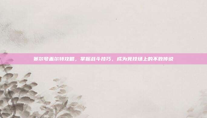 赛尔号盖尔特攻略，掌握战斗技巧，成为竞技场上的不败传说