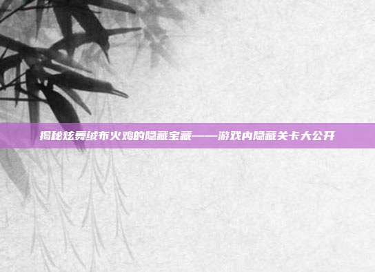 揭秘炫舞绒布火鸡的隐藏宝藏——游戏内隐藏关卡大公开