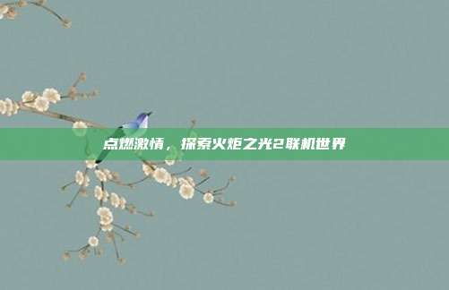 点燃激情，探索火炬之光2联机世界