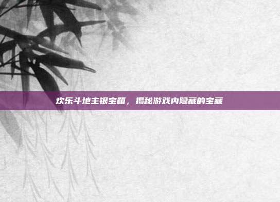 欢乐斗地主银宝箱，揭秘游戏内隐藏的宝藏