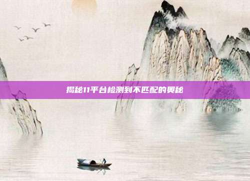 揭秘11平台检测到不匹配的奥秘