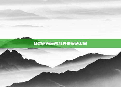 狂飙京海医院窗外是爱情公寓
