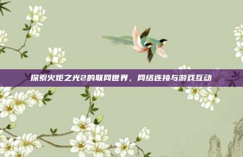 探索火炬之光2的联网世界，网络连接与游戏互动