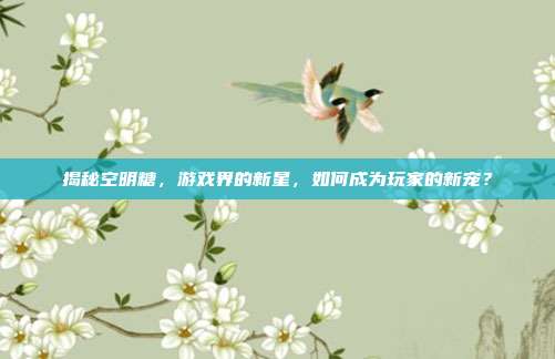 揭秘空明糖，游戏界的新星，如何成为玩家的新宠？