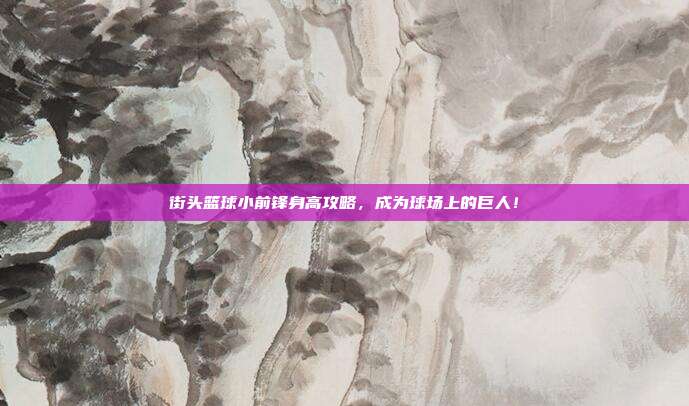 街头篮球小前锋身高攻略，成为球场上的巨人！