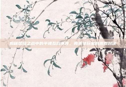 揭秘荣耀之战中的半裸互殴事件，两美女玩家的激烈对决
