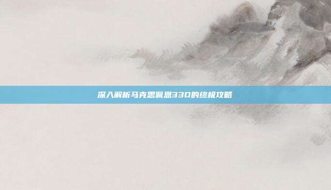 深入解析马克思佩恩33D的终极攻略