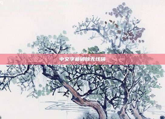 中文字幕破除无线码