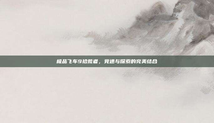 极品飞车9拾荒者，竞速与探索的完美结合
