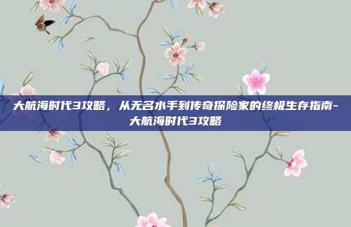 大航海时代3攻略,从无名水手到传奇探险家的终极生存指南-大航海时代3攻略