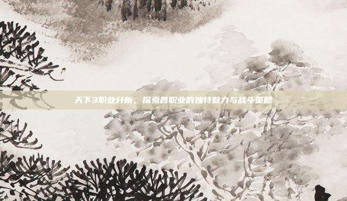 天下3职业分析，探索各职业的独特魅力与战斗策略