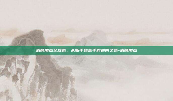 酒桶加点全攻略，从新手到高手的进阶之路-酒桶加点