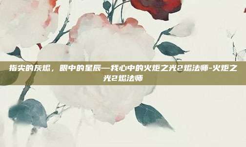 指尖的灰烬，眼中的星辰—我心中的火炬之光2烬法师-火炬之光2烬法师