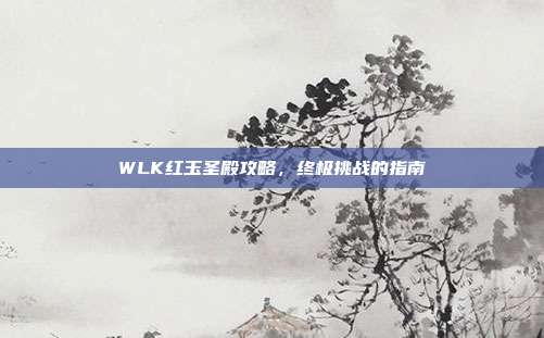 WLK红玉圣殿攻略，终极挑战的指南