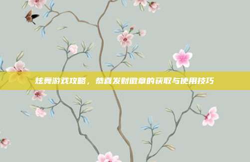 炫舞游戏攻略，恭喜发财徽章的获取与使用技巧