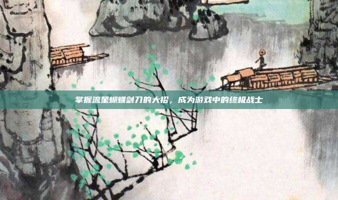 掌握流星蝴蝶剑刀的大招，成为游戏中的终极战士