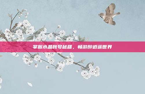 掌握水晶账号秘籍，畅游醉逍遥世界