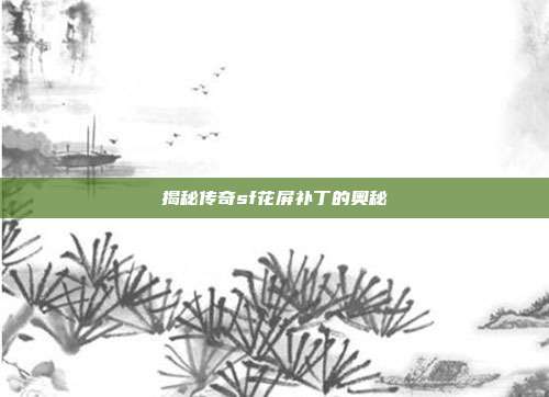 揭秘传奇sf花屏补丁的奥秘