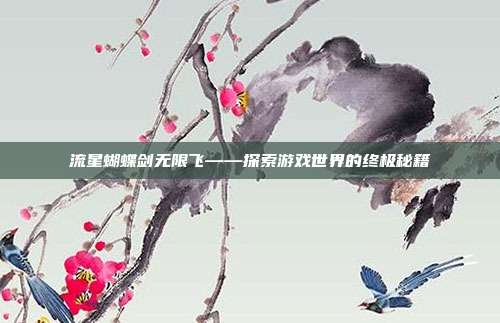 流星蝴蝶剑无限飞——探索游戏世界的终极秘籍