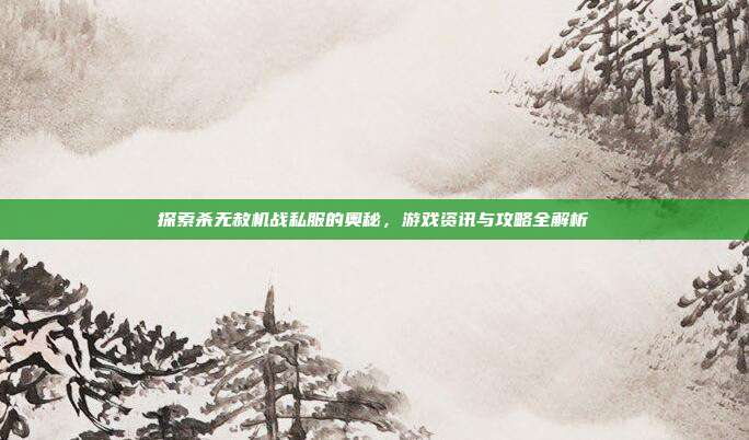 探索杀无赦机战私服的奥秘，游戏资讯与攻略全解析