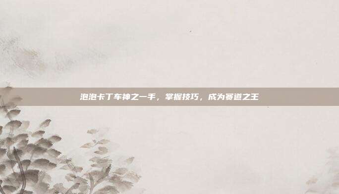 泡泡卡丁车神之一手，掌握技巧，成为赛道之王