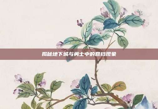揭秘地下城与勇士中的回档现象