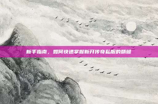 新手指南，如何快速掌握新开传奇私服的精髓