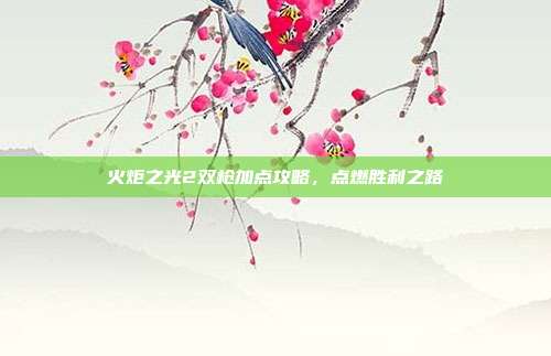 火炬之光2双枪加点攻略,点燃胜利之路